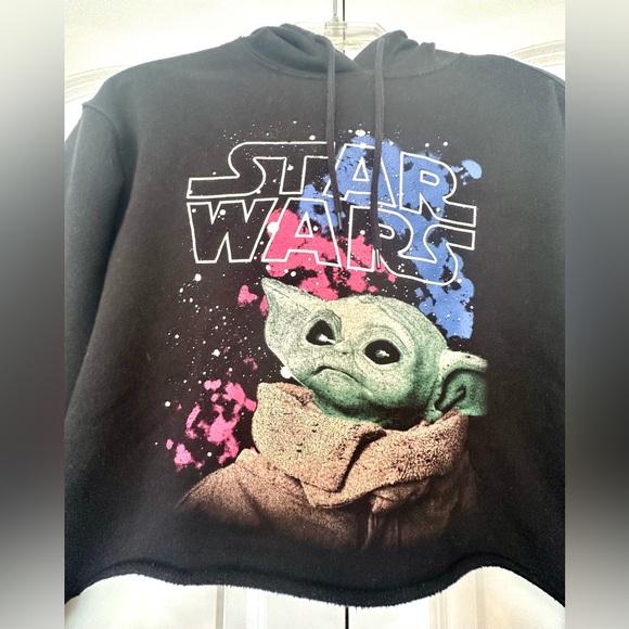 Star Wars Cropped Yoda Hoodie size XS - Picture 2 of 8
